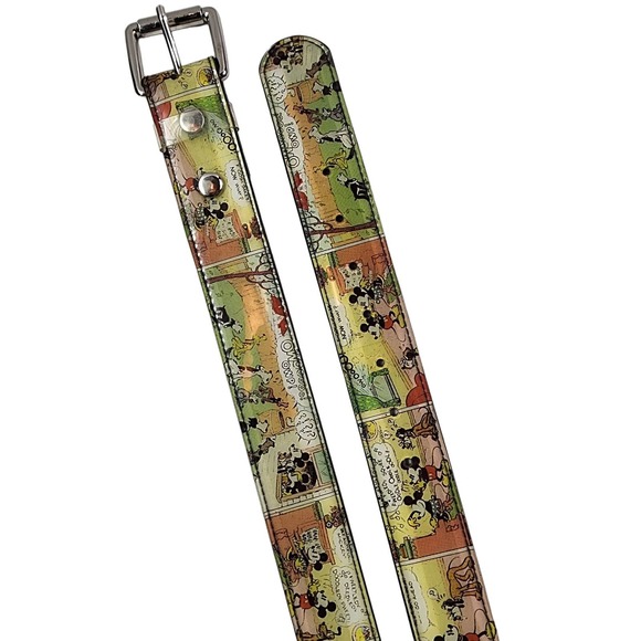 Disney Vintage Mickey Mouse Cartoon Clear Plastic Belt Detachable Belt Large - Picture 7 of 9
